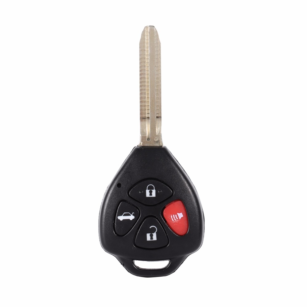 자동차 스타일링 4 버튼 원격 자동차 키 쉘 도요타 Corolla 캠리 매트릭스 rav4에 대한 Uncut 블레이드 키 커버 케이스